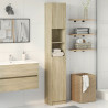 Armario baño madera contrachapada color roble 32x25.5x190 cm 1