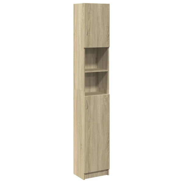 Armario baño madera contrachapada color roble 32x25.5x190 cm M 2