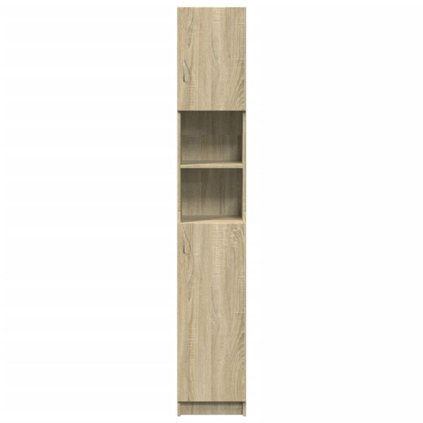 Armario baño madera contrachapada color roble 32x25.5x190 cm M 4