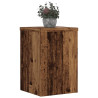 Soportes de plantas 2 uds madera roble envejecido 20x20x30 cm 3
