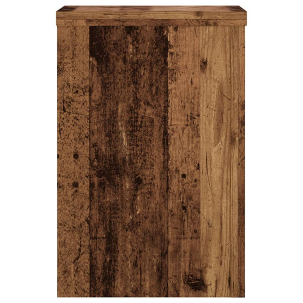 Soportes de plantas 2 uds madera roble envejecido 20x20x30 cm M 5