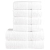 6pcs Conjunto toalhas banho premium SOLUND 600 gsm branco 2