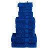 12pcs Conjunto toalhas banho premium SOLUND 600 gsm azul 1