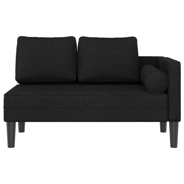 Chaise lounge com almofadões tecido preto M 3
