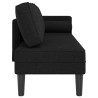 Chaise lounge com almofadões tecido preto 4