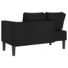 Chaise lounge com almofadões tecido preto 5