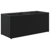 Jardim com 2 potes rattan PE preto 72x30x32 cm 2