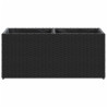 Jardim com 2 potes rattan PE preto 72x30x32 cm 5