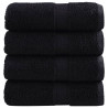 Toalhas de bidé premium SOLUND 4 pcs 30x50 cm 600 gsm preto 1