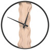 Reloj de pared de hierro y madera de roble marrón Ø35 cm 2