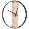 Reloj de pared de hierro y madera de roble marrón Ø35 cm 3