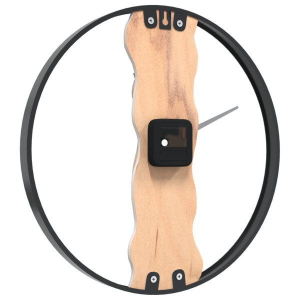 Reloj de pared de hierro y madera de roble marrón Ø35 cm M 5