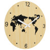 Reloj de pared de madera de ingeniería amarillo y negro Ø30 cm 3