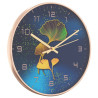 Reloj de pared poliestireno y cristal dorado y azul Ø29.5 cm 3