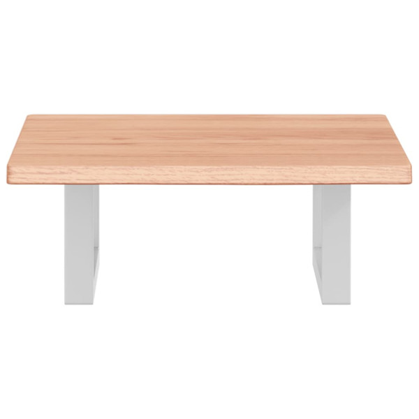 Estante de lavabo de pared de acero y madera maciza de roble M 4