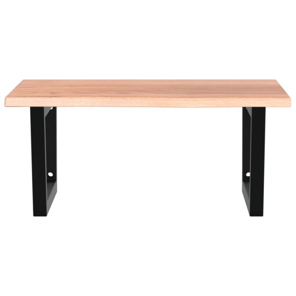 Estante de lavabo de pared de acero y madera maciza de roble M 4