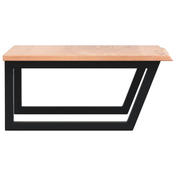 Estante de lavabo de pared de acero y madera maciza de roble M 5