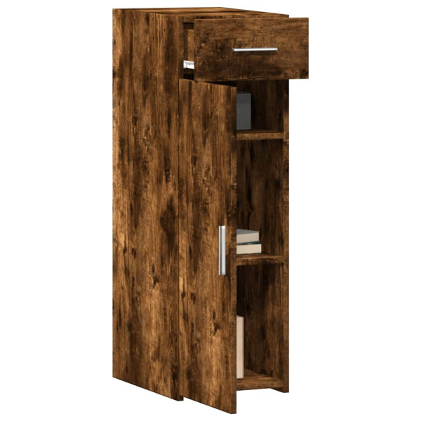 Aparador de madera de ingeniería roble ahumado 30x42.5x93 cm M 3