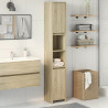 Armario de baño madera contrachapada color roble 30x30x183.5 cm 1