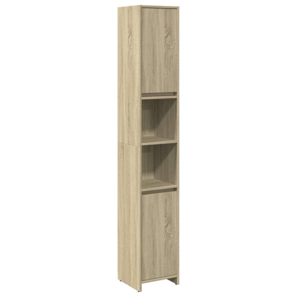 Armario de baño madera contrachapada color roble 30x30x183.5 cm M 2