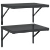 Prateleiras de parede 2 pcs 50x40 cm aço inoxidável prateado 2