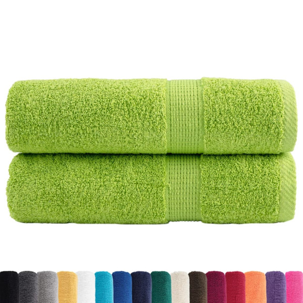 Toalhas banho premium SOLUND 2pcs 70x140cm 600 gsm verde maça M 2