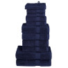 12pcs Conjunto toalha premium SOLUND 600 gsm azul-marinho 1