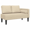 Chaise lounge com almofadões tecido creme 2