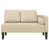 Chaise lounge com almofadões tecido creme 3