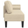 Chaise lounge com almofadões tecido creme 4
