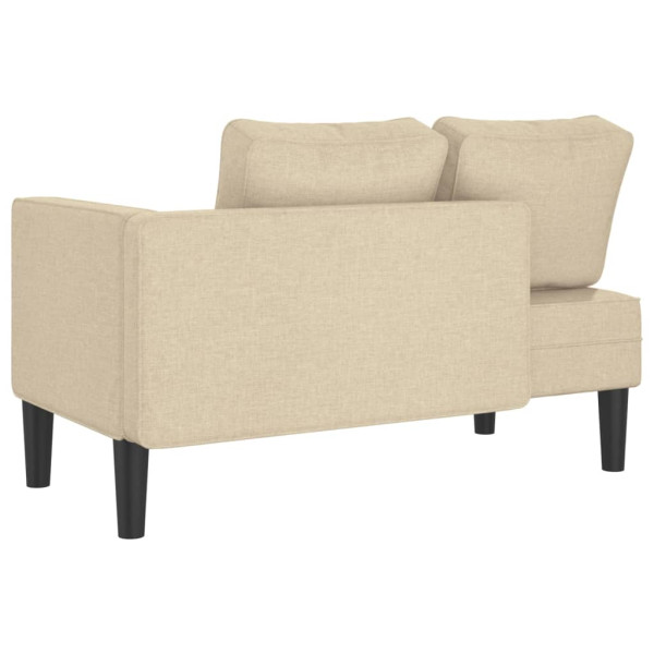 Chaise lounge com almofadões tecido creme M 5