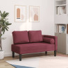 Chaise longue com almofadões tecido vermelho tinto 1