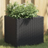 Floreira em rattan sintético preto 36x30x32 cm 1