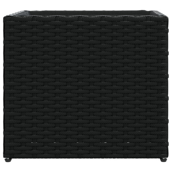 Floreira em rattan sintético preto 36x30x32 cm M 5
