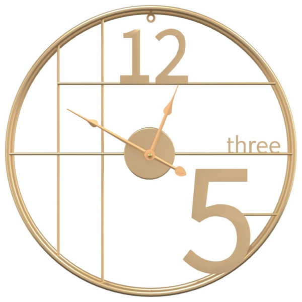 Reloj de pared de hierro dorado Ø50 cm M 2