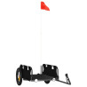 Remolque para bicicletas hierro y tela Oxford negro 2