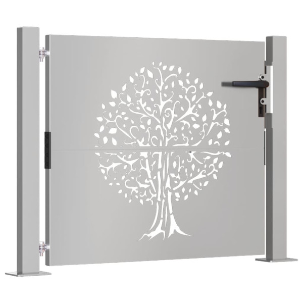 Puerta de jardín acero corten diseño árbol 105x80 cm M 3