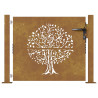 Puerta de jardín acero corten diseño árbol 105x80 cm 4