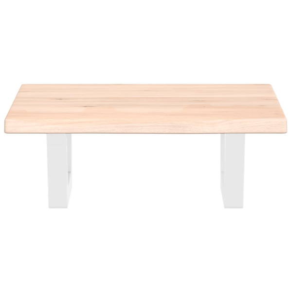 Estante de lavabo de pared de acero y madera maciza de roble M 4