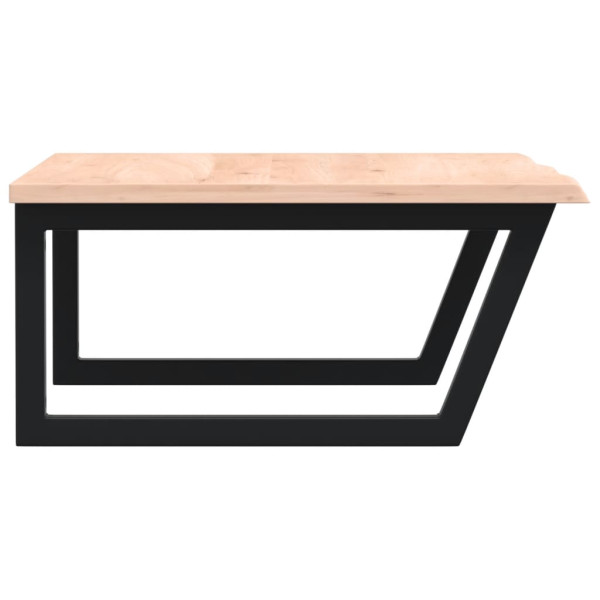 Estante de lavabo de pared de acero y madera maciza de roble M 5