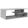 Mesa de centro madera de ingeniería gris hormigón 102x55x35 cm 2