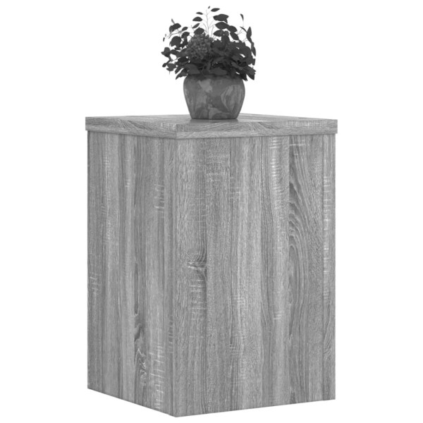 Soportes de plantas 2 uds madera gris Sonoma 20x20x30 cm M 3