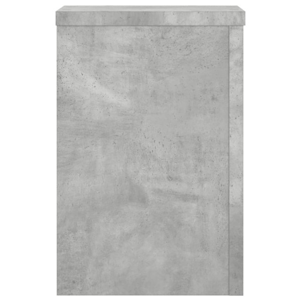 Soportes de plantas 2 uds madera gris hormigón 20x20x30 cm M 5