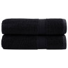 Toalhas de mãos premium SOLUND 2pcs 50x100 cm 600 gsm preto 1