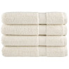 Toallas premium 4 uds 100% algodón crema 100x200 cm 600 gsm 1