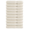 Toallas de sauna 10 uds 100% algodón crema 80x200 cm 600 gsm 1