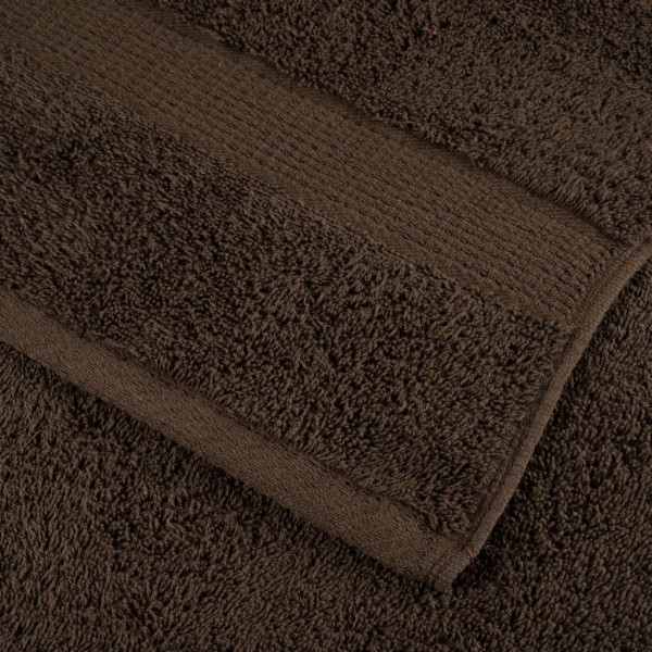 Juego de toallas 6 piezas 100% algodón marrón 600 gsm M 5