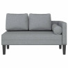 Chaise lounge com almofadões tecido cinzento-claro 3