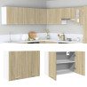 Armario colgante cocina contrachapada color roble 80x31x60 cm 1