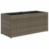 Jardim com 2 potes rattan PE cinza 72x30x32 cm 2
